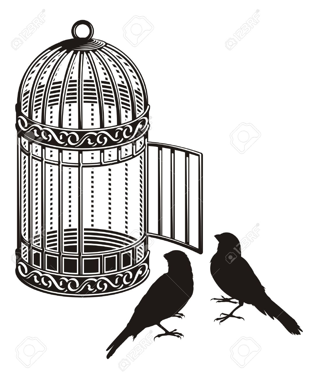 1091x1300 Birdcage Clipart Animal Cage