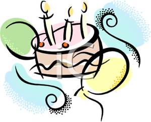 300x241 And Birthday Cake Clip Art Image