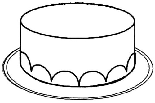 500x334 Cake Black And White Cake Clipart Without Candles Black And White
