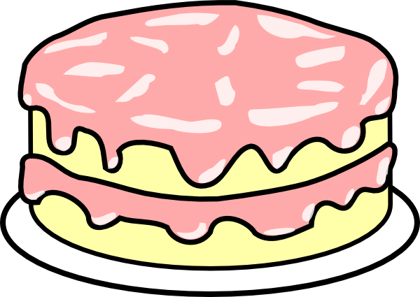 600x425 Cake Pink Icing Clip Art