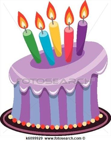 369x470 Purple Birthday Cake Clipart