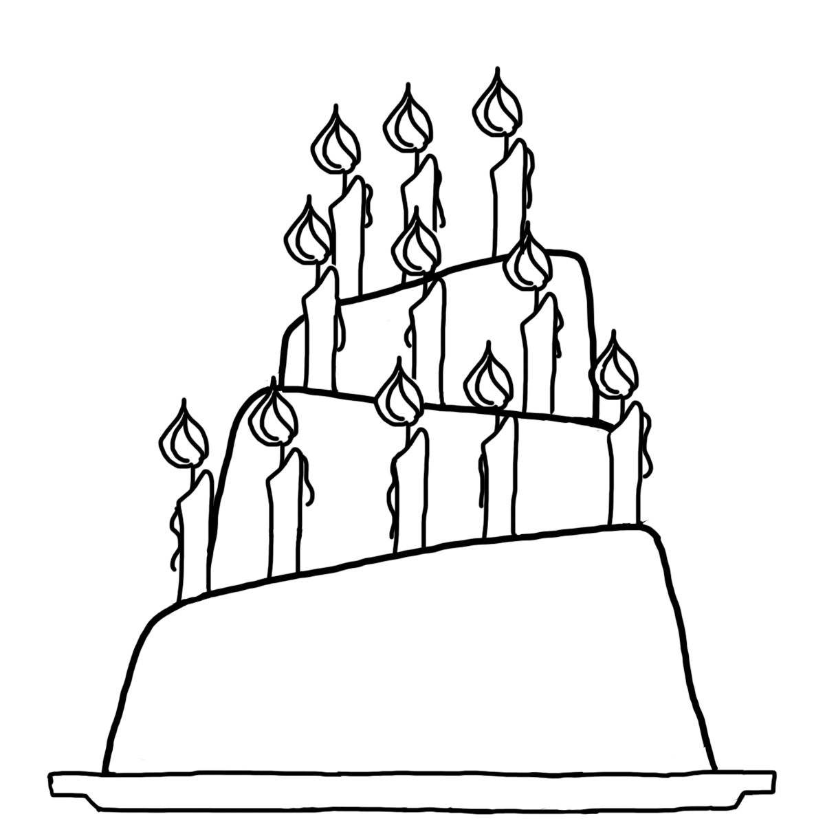 1200x1200 Birthday Cake Slice Drawing Images And Clip Art Birthday Cakes