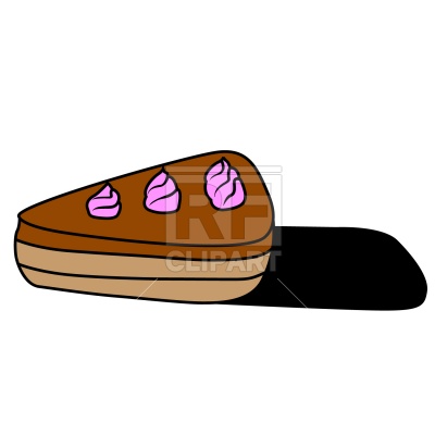 400x400 Slice Of Chocolate Cake Royalty Free Vector Clip Art Image