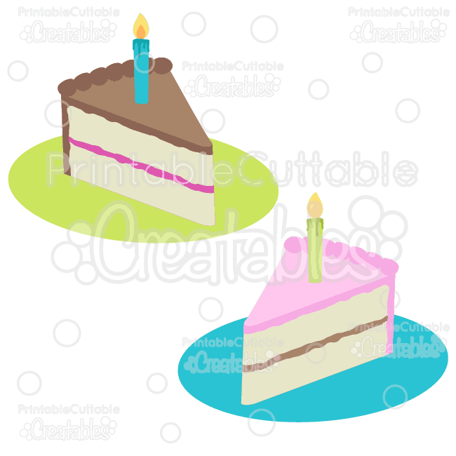 650x650 Birthday Cake Slices Free Svg Cut Files Amp Clipart