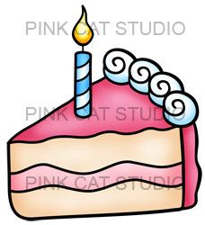 228x250 Birthday Cake Slice Clipart