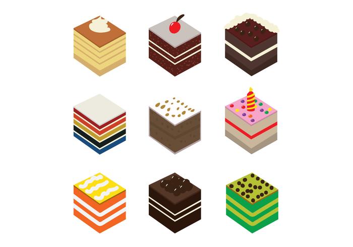 700x490 Cake Slice Vector Pack
