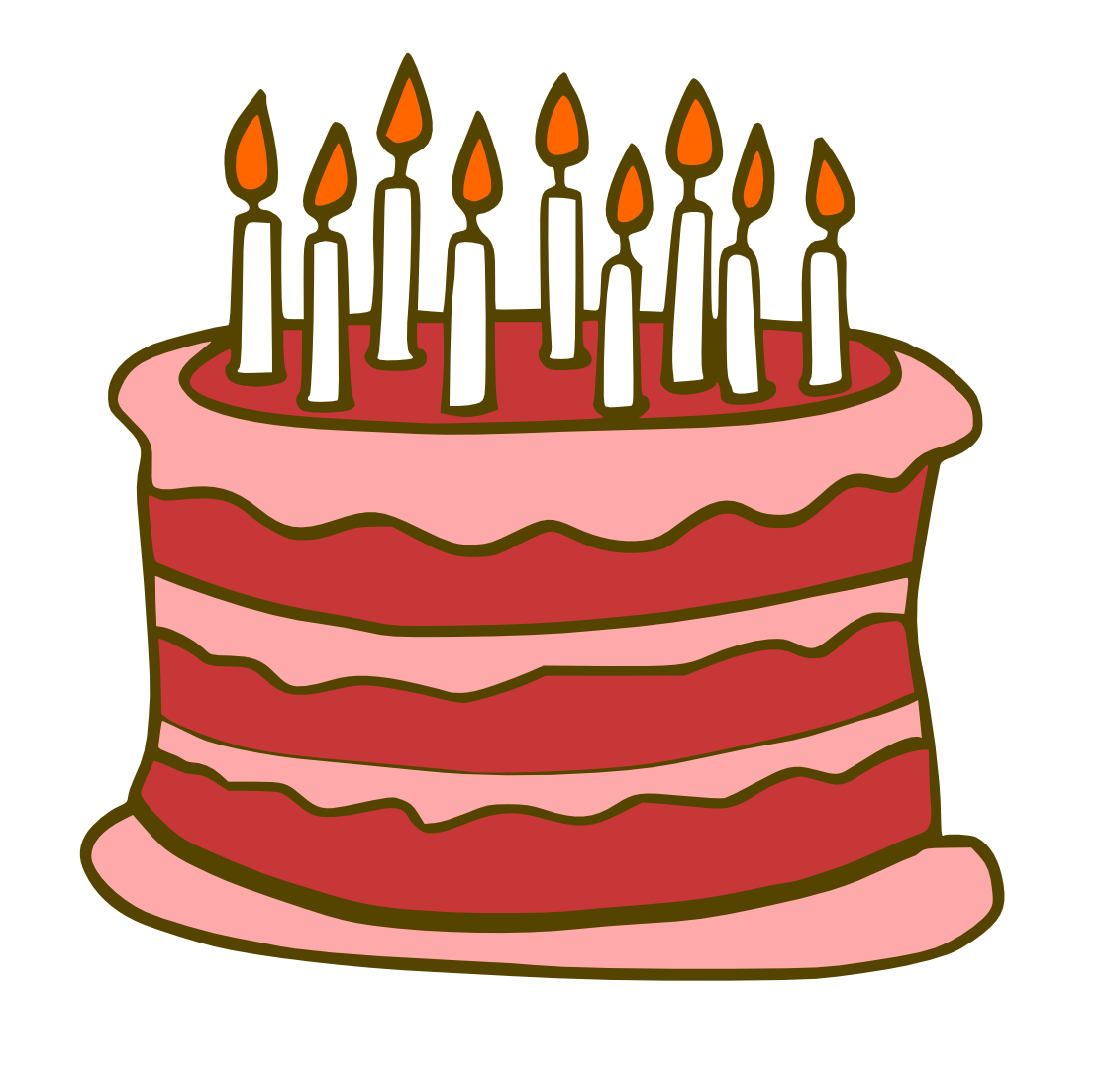 1117x1103 Red Birthday Cake Clipart