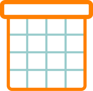 299x294 Teal And Orange Calendar Clip Art