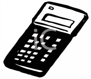 300x263 Art Image A Black And White Calculator Icon