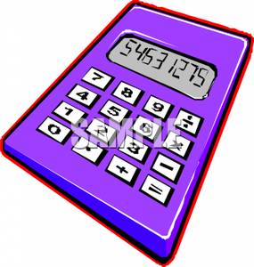 285x300 On A Calculator Clipart Picture