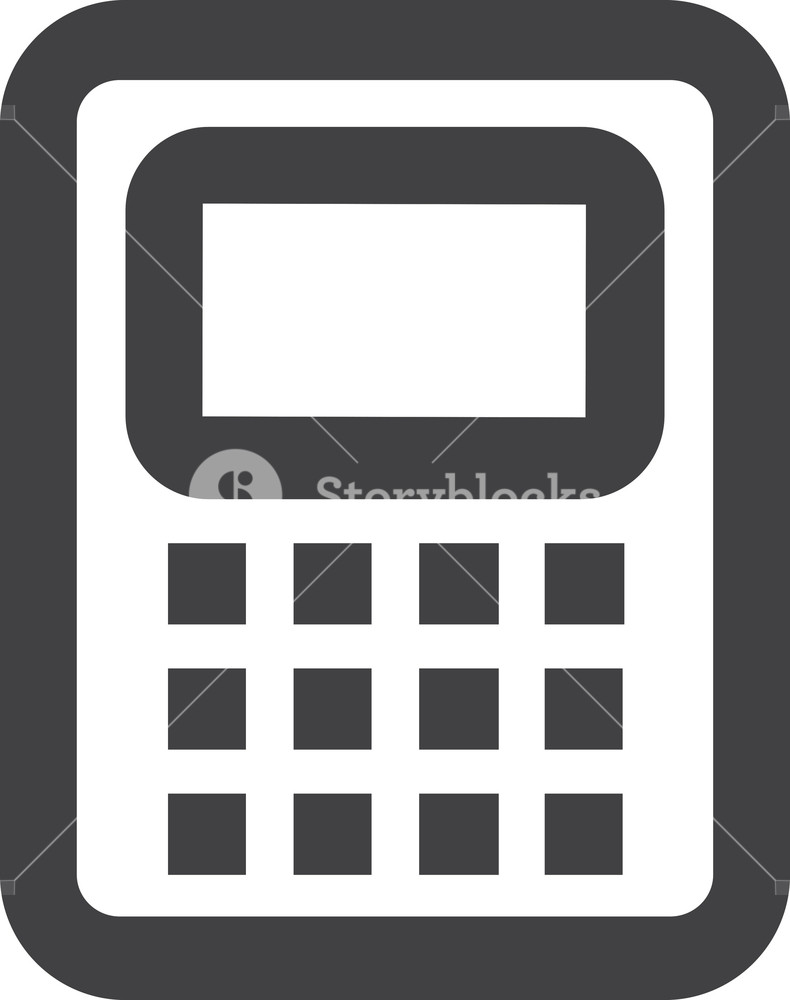 790x1000 Calculator Stroke Icon Royalty Free Stock Image