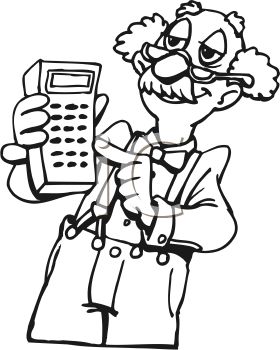 280x350 Math Calculator Clipart