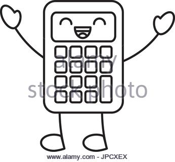 346x320 Calculator Math Kawaii Character Stock Vector Art Amp Illustration