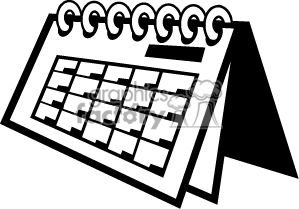 299x209 Black Clipart Calendar