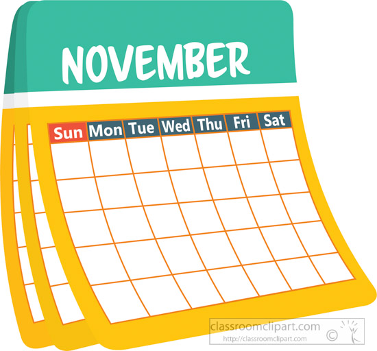 550x512 November Calendar Clipart Calendar Online