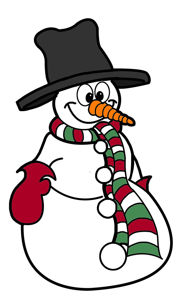 625x1012 Snowman Clipart