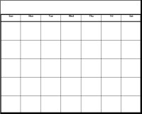 200x160 Date Clipart Blank Calendar