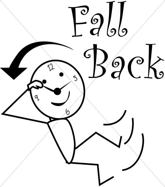 542x612 Fall Back Daylight Savings Stick Figure Christian Calendar Clipart