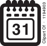 154x150 Calendar Clipart White
