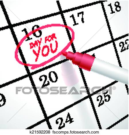 450x470 Clip Art Of Day For You Words Circle Marked On A Calendar