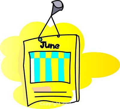 400x366 Clipart June Calendar