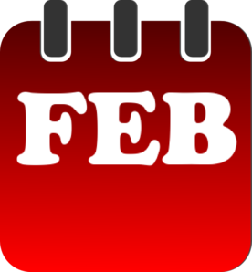 276x298 February Red Calendar Clip Art