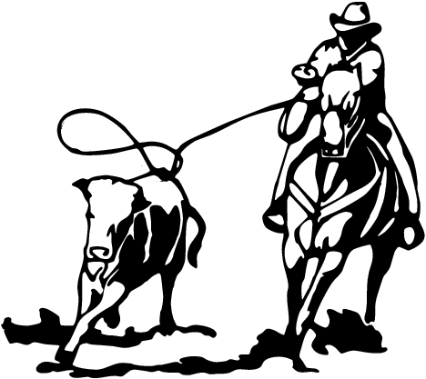 468x417 Calf Roping Clipart
