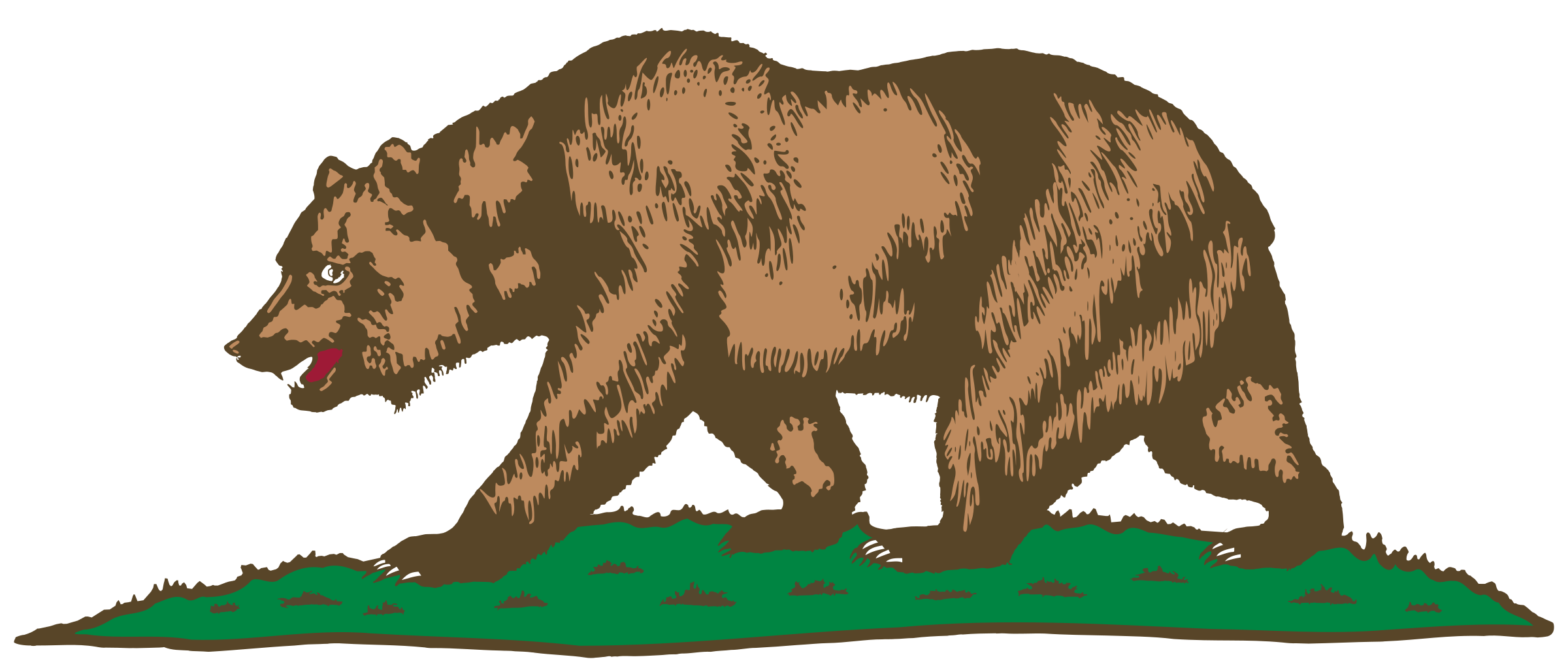 2400x1029 Brown Bear Clipart California Bear