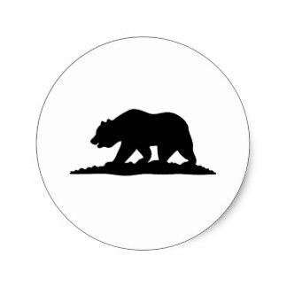 324x324 Black Bear Logo Stickers Zazzle