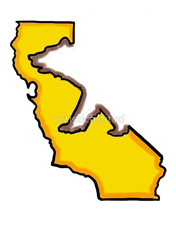 600x800 Yellow California Bear State Outline Stickers By Artisticattitud