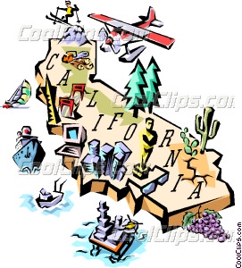 271x300 California Map Vector Clip Art