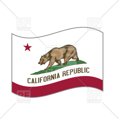 400x400 California State Flag Royalty Free Vector Clip Art Image