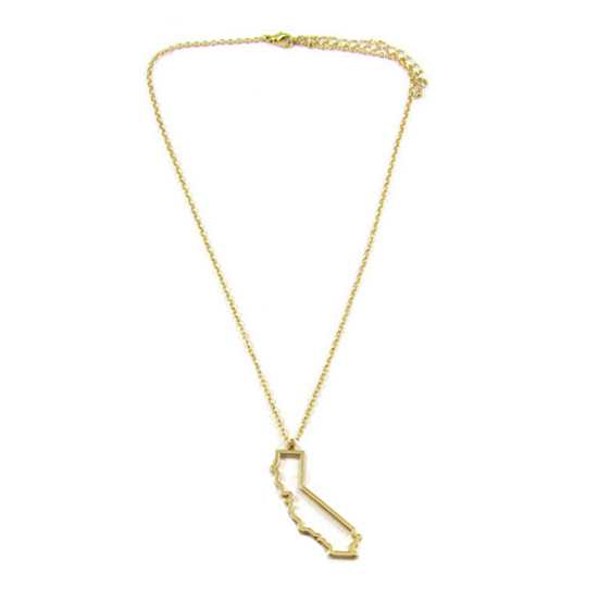 550x550 Gold Plated State Outline Necklaces