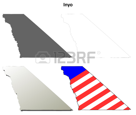 450x381 Nevada County, California Blank Outline Map Set Royalty Free