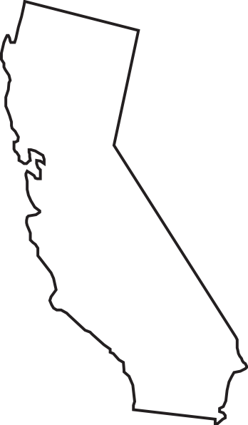 348x596 California Outline Tattoo Designs