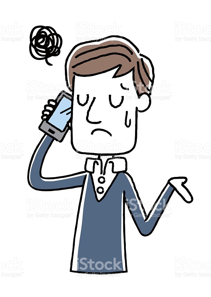 728x1024 Despair Clipart Phone Call