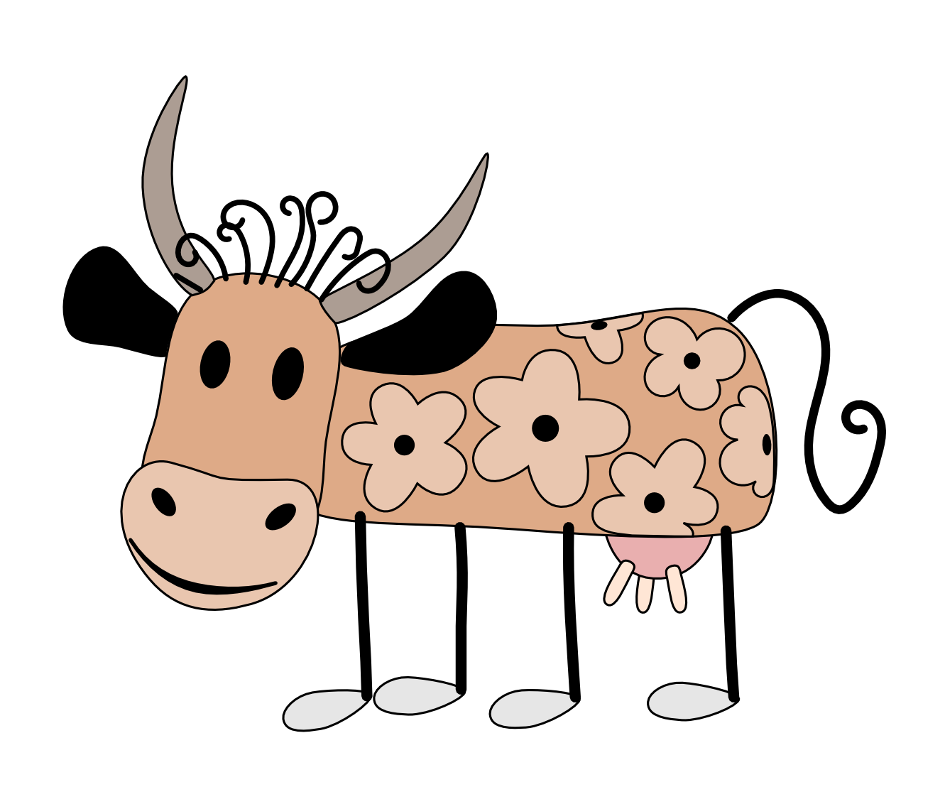 1331x1108 Cute Cartoon Cow