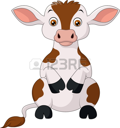 421x450 Happy Cow Cartoon Royalty Free Cliparts, Vectors, And Stock