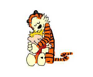 Calvin And Hobbes Hugging 