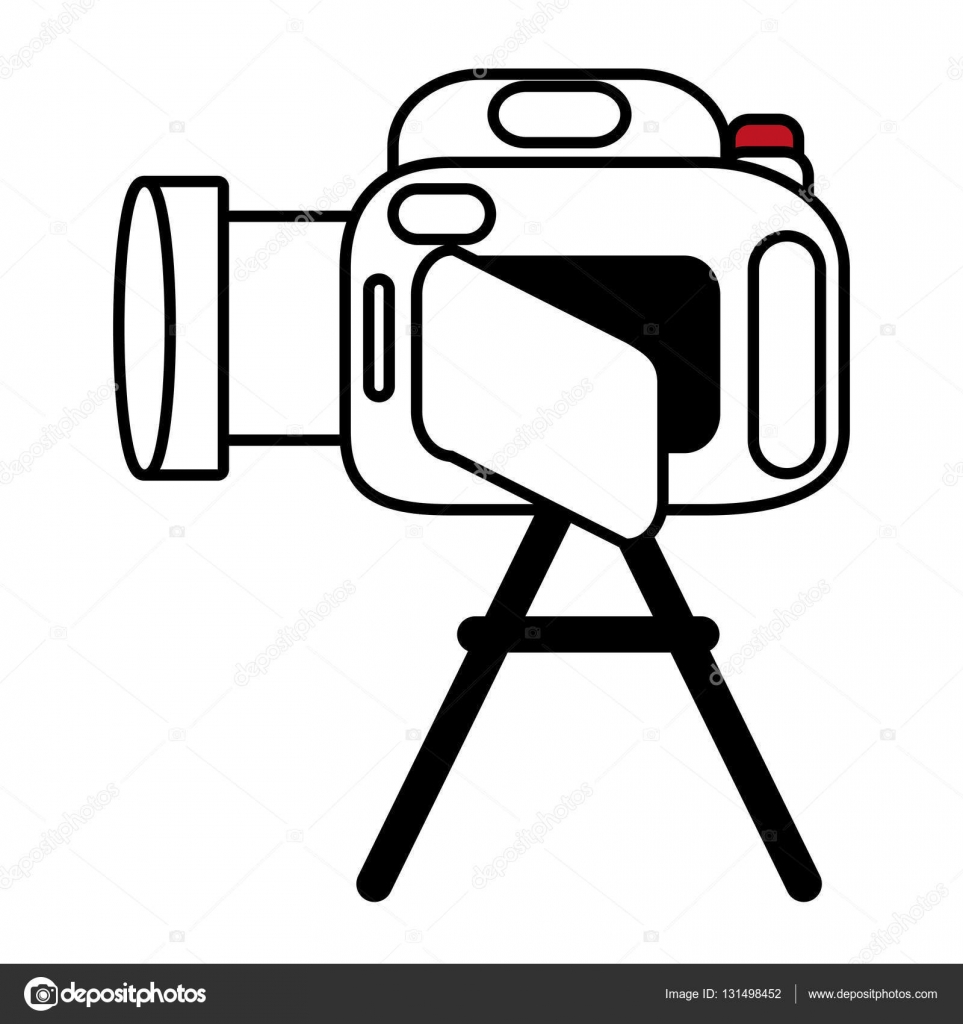 963x1024 Pictogram Camcorder Video Film Tripod Design Stock Vector Djv