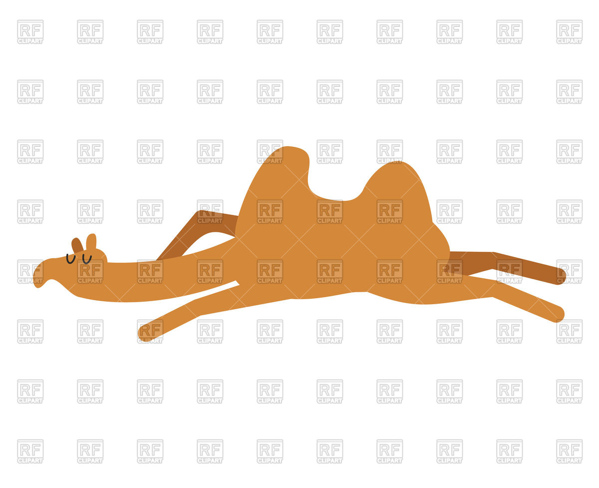 1200x977 Sleeping Camel Royalty Free Vector Clip Art Image