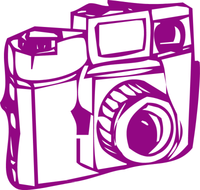 400x380 Camera Clipart Purple