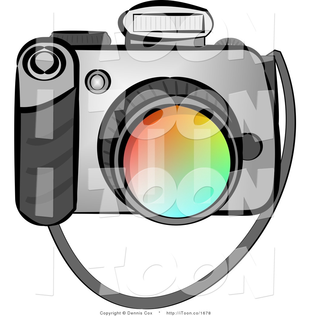 1024x1044 Cartoon Digital Slr Camera With Flash On Top By Djart