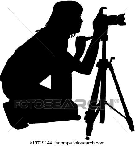 437x470 Clipart Of Photographers K19719144