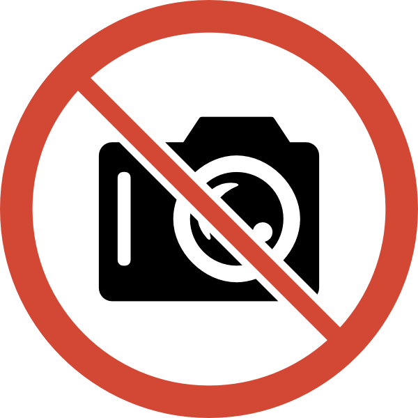 600x600 No Photography Allowed Clipart
