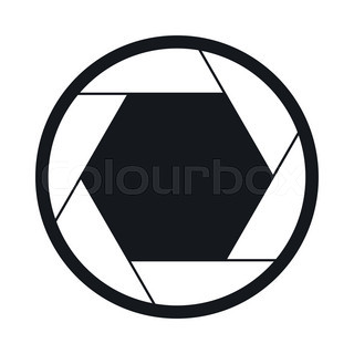 320x320 Camera Shutter Aperture Icon In Simple Style On A White Background