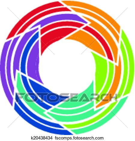 450x470 Clipart Of Abstract Colorful Camera Lens Image K20438434
