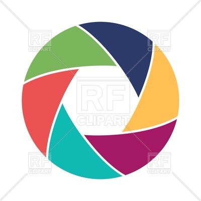 400x400 Colorful Camera Shutter Icon Royalty Free Vector Clip Art Image