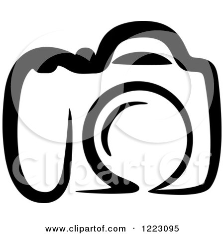 450x470 Clipart Of A Black And White Camera 23