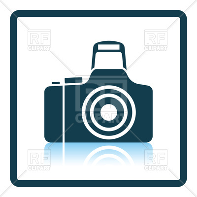 400x400 Shadow Reflection Design Of Photo Camera Vector Clipart Image